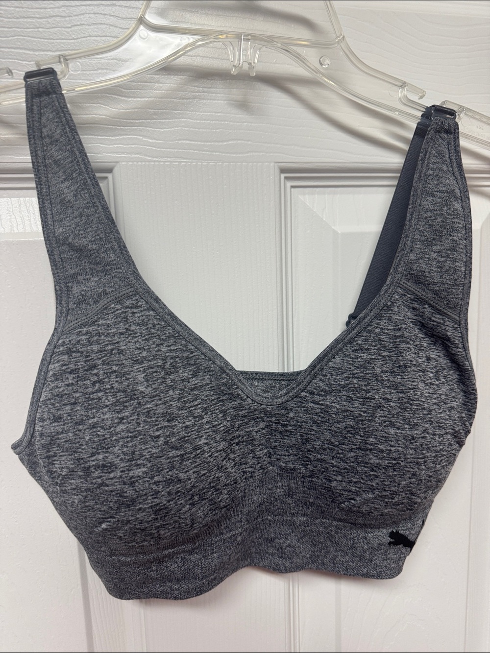 Puma Gray Heather Seamless Wireless Sports Bra